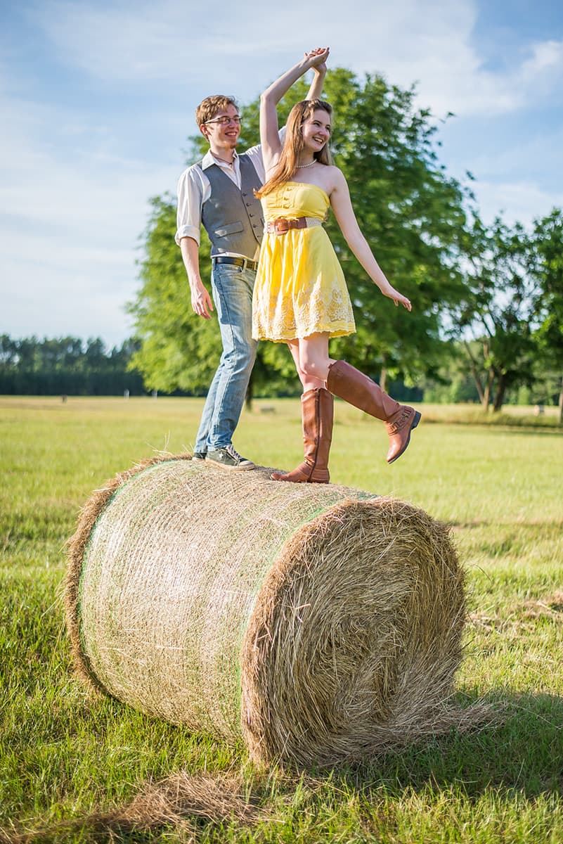 Farm engagement pictures in Greenville, SC