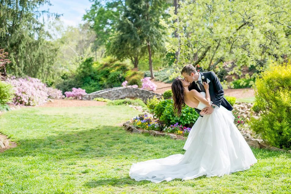 Wedding photograph at Rock Quarry Garden in Greenville, SC