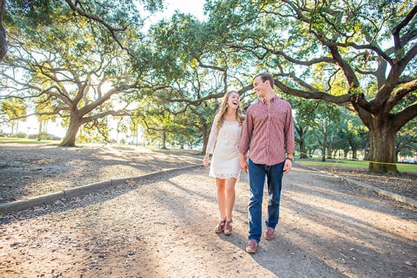 Battery Park and Whitepoint Garden engagement photographer in Charleston, SC