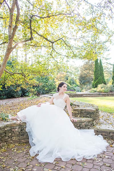 Wedding photographer in Clemson, SC | SC Botanical Gardens