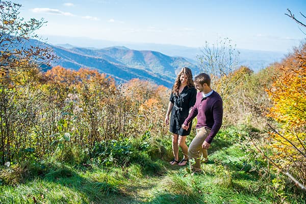 Craggy Gardens engagement photo