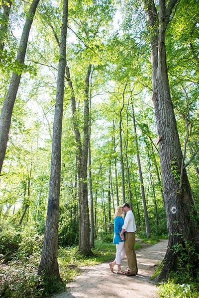 Engagement at park in Greenville, SC