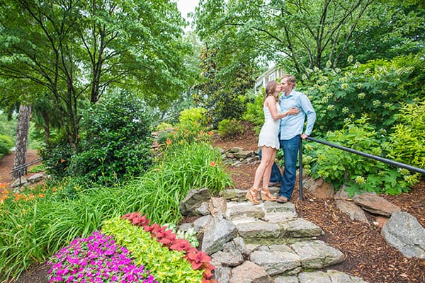 Wedding photographer in Greenville, SC | Rock Quarry Garden