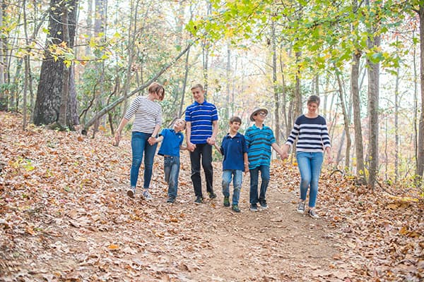 Greenville, SC family pictures at Paris Mountain State Park