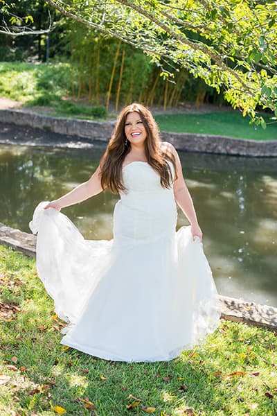 Wedding dress at Furman University