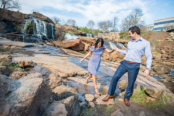 Waterfall at Falls Park on the Reedy in Greenville, SC